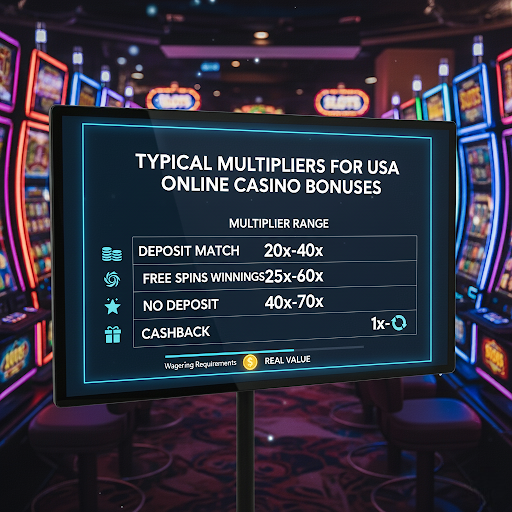  Typical Multipliers for USA Online Casino Bonuses зобр 1