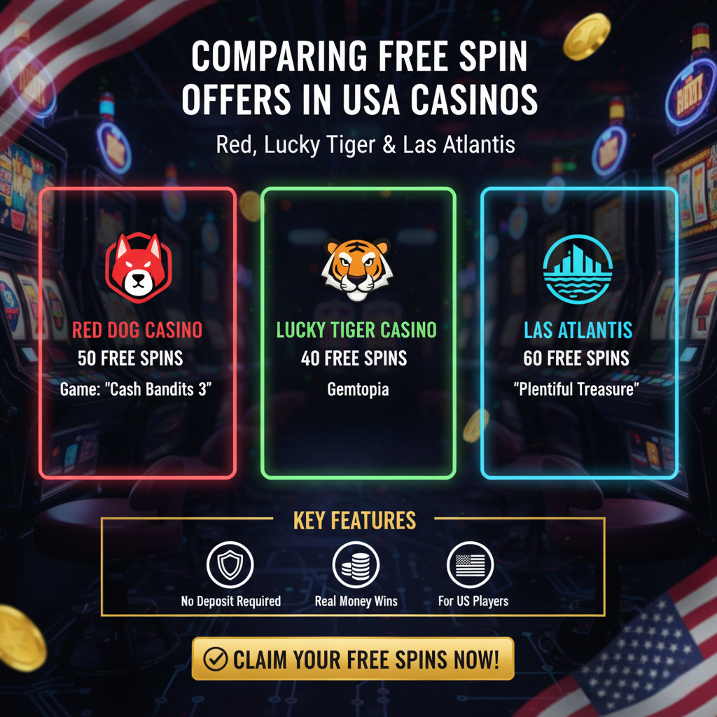 Comparing Red Dog, Lucky Tiger, and Las Atlantis Free Spin Offers Зобр 1