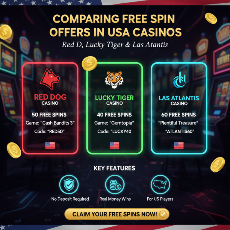 Comparing Red Dog, Lucky Tiger, and Las Atlantis Free Spin Offers Зобр 2 - запис